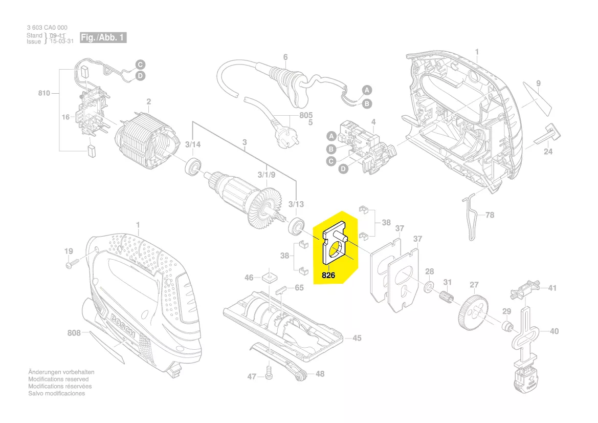 Pont porte-palier réf. 2 609 003 863 Bosch